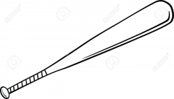 Baseball bat clipart black and white » Clipart Station