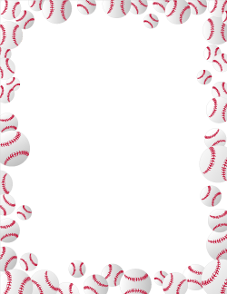 Baseballs Border | Borders, frames, Baseball birthday, Page ...