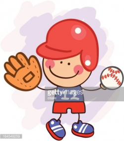 baseball player cute kid cartoon illustration Clipart Image ...