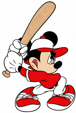 Mickey Baseball Bat Red White | Mickey mouse cartoon, Mickey ...