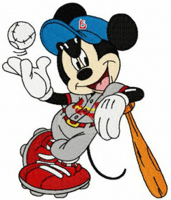Mickey Mouse is ready to leave for baseball ground with his ...
