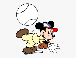 New Mickey Mouse Pitching Ball, Playing Baseball - Cartoon ...