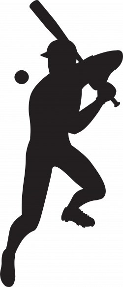 Baseball Player Silhouette Clip Art Image - Baseball Player ...
