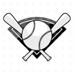 Bat black and white crossed baseball bats clipart black and ...
