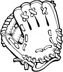 Baseball mitt baseball glove clipart black and white ...