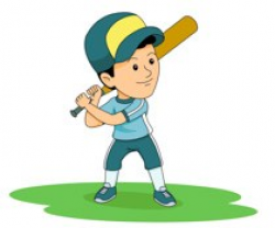 Boy Wearing Uniform Playing Baseball » Clipart Portal