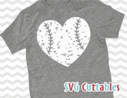 Distressed Baseball Heart Distressed Softball Heart - SoFontsy