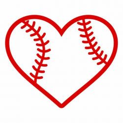 Baseball Heart Cuttable Design | Cricut Decor | Softball clipart