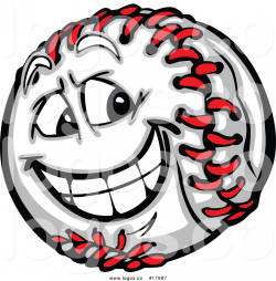 Royalty Free Vector Logo of a Smiling Baseball - Cartoon ...
