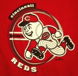 Details about CINCINNATI REDS old-school T shirt XL throwback logo MR. RED  baseball tee Adidas