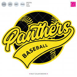 Panthers Baseball Script | SVG DXF EPS PNG Cut Files