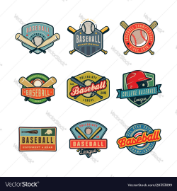 Set of vintage baseball logos