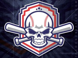Skull Baseball with bats | Sports logo, Logo concept, Logos ...