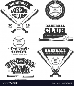 Vintage baseball sports old logos and