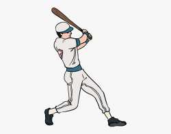 Baseball Player Clipart Batter - Baseball Player Drawing ...