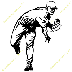 Pitcher Baseball Player Clipart - Clip Art Bay