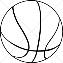 Black and White Basketball | Church Activity Clipart