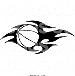Royalty Free Clip Art Vector Black and White Flaming ...