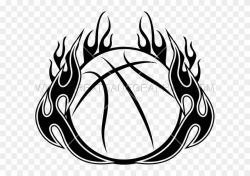 Basketball With Flames Clipart - Basketball Ball Vector Fire ...