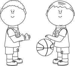Black and White Boys Playing Basketball | Boys playing ...