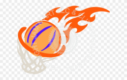 Basketball Fire Cliparts - Flaming Basketball - Png Download ...