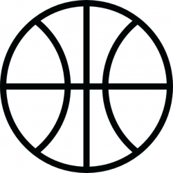 Basketball Outline Clipart | Free download best Basketball Outline ...