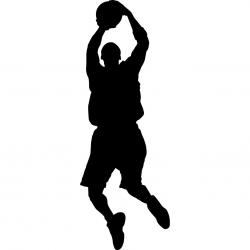 Silhouette Basketball Player Shooting - Clip Art Library