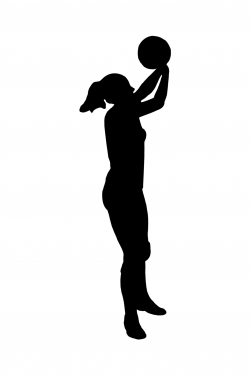 Girl shooting a basketball clipart - Clip Art Library
