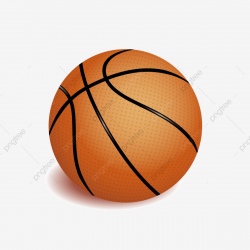 Simple Orange Cartoon Realistic Basketball Element, Simple ...