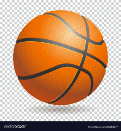 3d basketball isolated ball on transparent