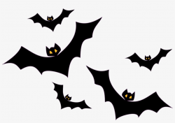 Travel, Bats Flying Flight Halloween Black Birds M - Bat Clipart ...