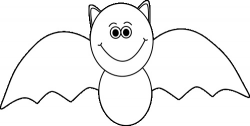 Bat outline clip art - ClipartPost