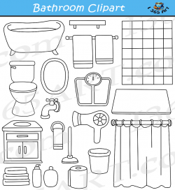 Bathroom Clipart Set