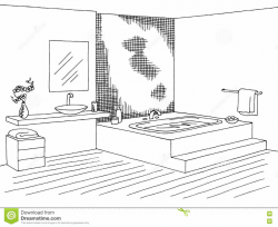 Bathroom clipart black and white 2 » Clipart Station