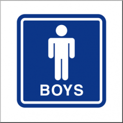 Clip Art: Signs: Restroom: Boys Color I abcteach.com | abcteach
