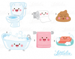 Bathroom kawaii clipart - bathroom clipart - 17049 | Clip ...