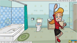 clipart #cartoon A Happy Woman Jumps To Celebrate Victory ...