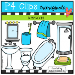 Parts of the House BATHROOM (P4 Clips Trioriginals Clip Art)