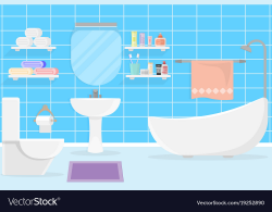 Interior modern bathroom design and