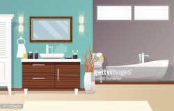 Modern Bathroom Interior Clipart Image | +1566198 clip arts