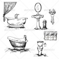 Bathroom Interior Elements in 2019 | Old fashioned bathtub ...