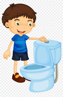 Preschool Potty Cliparts - Flush The Toilet Clipart, HD Png ...