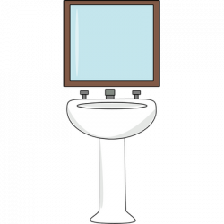 Toilet sink with mirror clipart transparent stick - ClipartPost