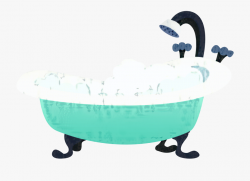 Cartoon Bathtub Transparent Background #2734033 - Free ...