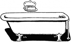 Porcelain Claw Foot Bathtub in 2019 | Bathtub, Clip art ...