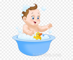 Bath Drawing Bathing - Baby Taking A Bath Clipart, HD Png ...