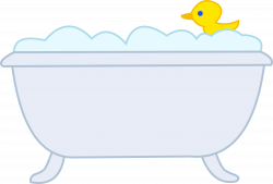 Bubble Bath With Rubber Ducky - Free Clip Art