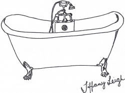 black line drawing of a claw foot tub - Google Search in ...