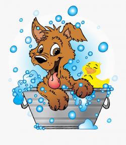 Clipart Dog Bath Tub - Dog Grooming Cartoon Vector #188817 ...