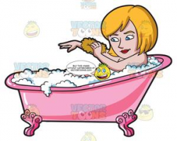 A Woman Scrubbing In A Tub